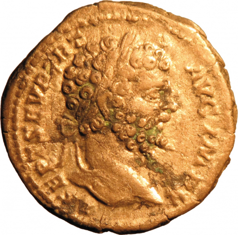 Denier de Septime Sévère, type Concordia militum, 197-198 (RIC IV/1, n° 108). Lyon, Musée des Beaux-Arts