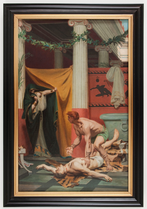  Tableau de Fernand Pelez repré­sentant La Mort de l’Empereur Commode. 1879. Huile sur toile collée sur carton. Paris, Petit Palais, Inv. PPP 4975
